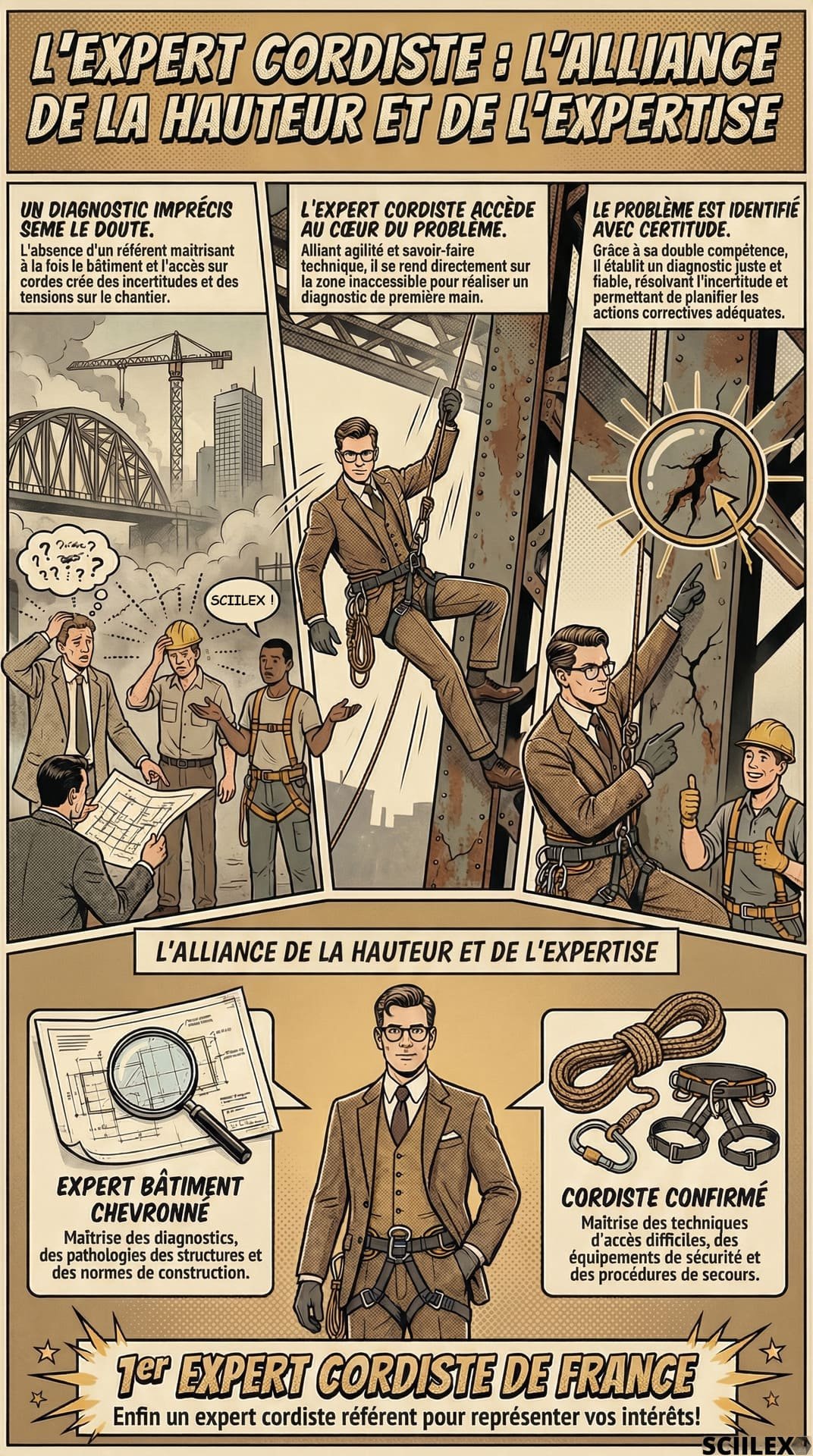 Trouver un expert bâtiment cordiste pour les travaux inaccessibles et les grandes hauteurs