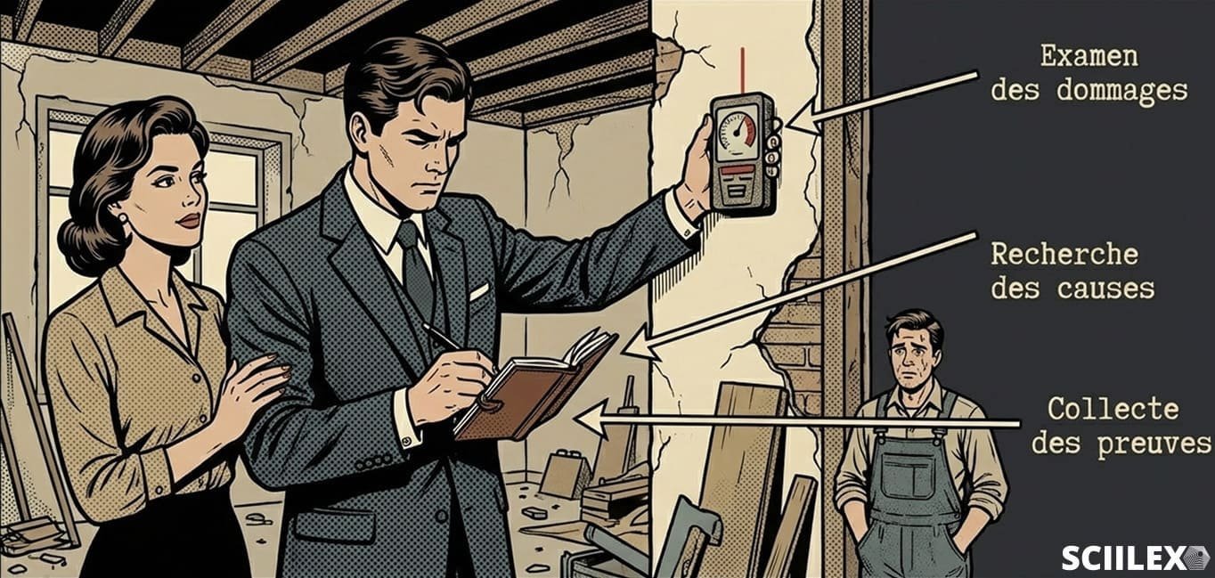 Expertise contradictoire menée par un expert bâtiment avec échanges entre les parties lors d’un litige de construction